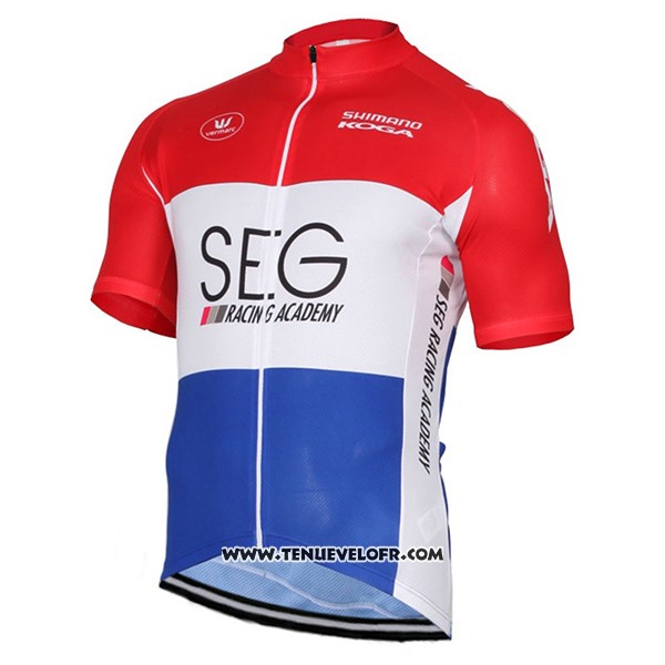 2017 Maillot Ciclismo SEG Racing Academy Champion Pays Bas Manches Courtes et Cuissard